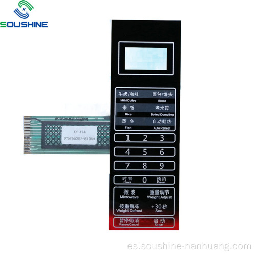 Interruptor de membrana de disposición del circuito de blindaje del horno microondas ESD